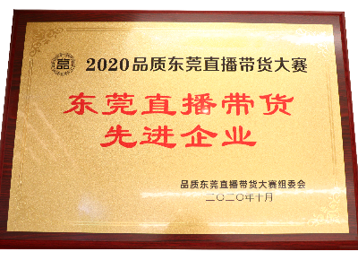 广东尊龙凯时人生就是搏有限公司荣获东莞直播带货先进企业